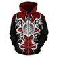Red Hawaii Turtle Tribal Armor Hoodie For Ocean Lovers Beach Travel And Relaxed Everyday Style
