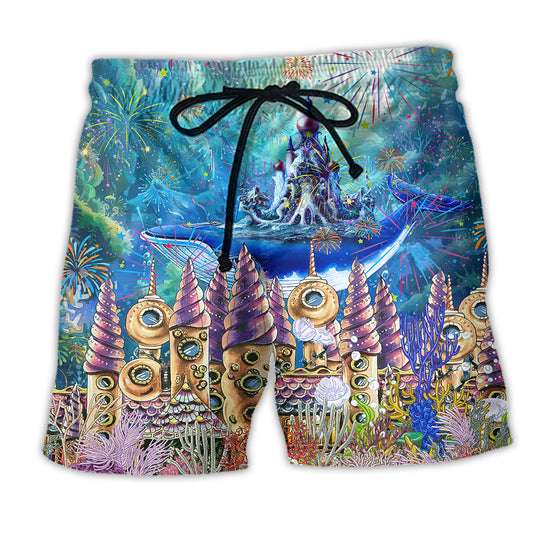 Ocean Whale Beach Shorts For Poolside Relaxation And Thoughtful Gift Giving