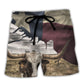 Texas Peace Life Cattle Style Beach Shorts For Western Summer Vacation Wear