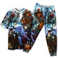 Cool Santa Christmas Short Sleeve Pajamas Set For Holiday Bedtime And Cozy Home Wear
