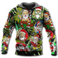 Hippie Funny Christmas Santa Humor Hoodie For Festive Family Moments Winter Wear And Holiday Gift Ideas