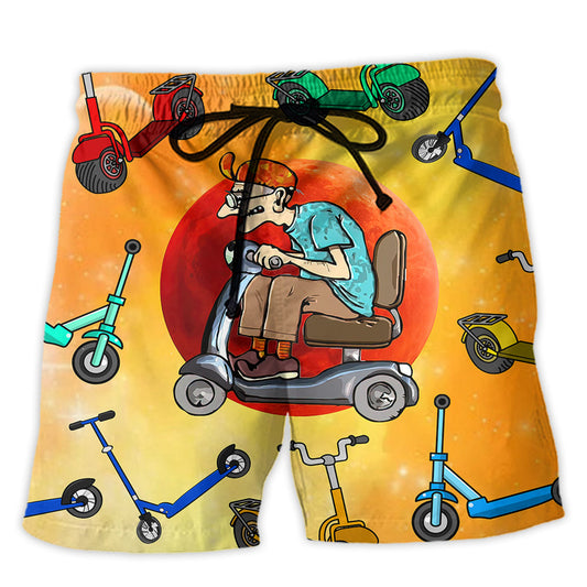 Scooter Beach Shorts For Holiday Cruises And Leisure And Relaxation