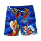 Christmas Blessed Mother Light Art Beach Shorts For Festive Outdoor Style