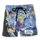 Cricket Sport Funny Play Starry Night Style Beach Shorts For Game Day Getaways