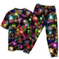 Christmas Tree Gifts Cookies And Gingerbread Short Sleeve Pajamas Set For Winter Nights And Thoughtful Gifting