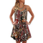 Sitar Player Awesome Quote V-Neck Sleeveless Cami Dress For Beach Trips Parties And Relaxed Warm Weather Style