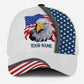 Custom White Proud American Eagle 4th July Name Classic Cap For Vacation Style Outdoor Activities And Daily Comfort