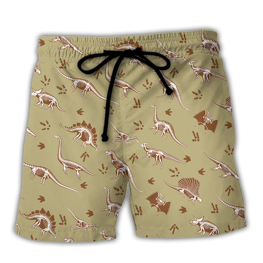 Dinosaur Simple Cute Style Beach Shorts For Beach Days And Casual Travel