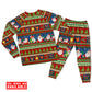 Happy Santa Christmas Long Sleeve Pajamas Set For Holiday Travel And Comfortable Home Wear