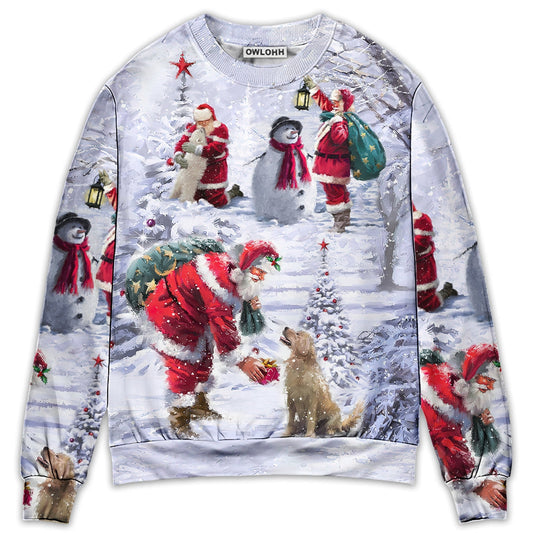 Christmas Santa Chilling With Friends Sweater For Festive Events Weekend Outings And Comfortable Winter Style