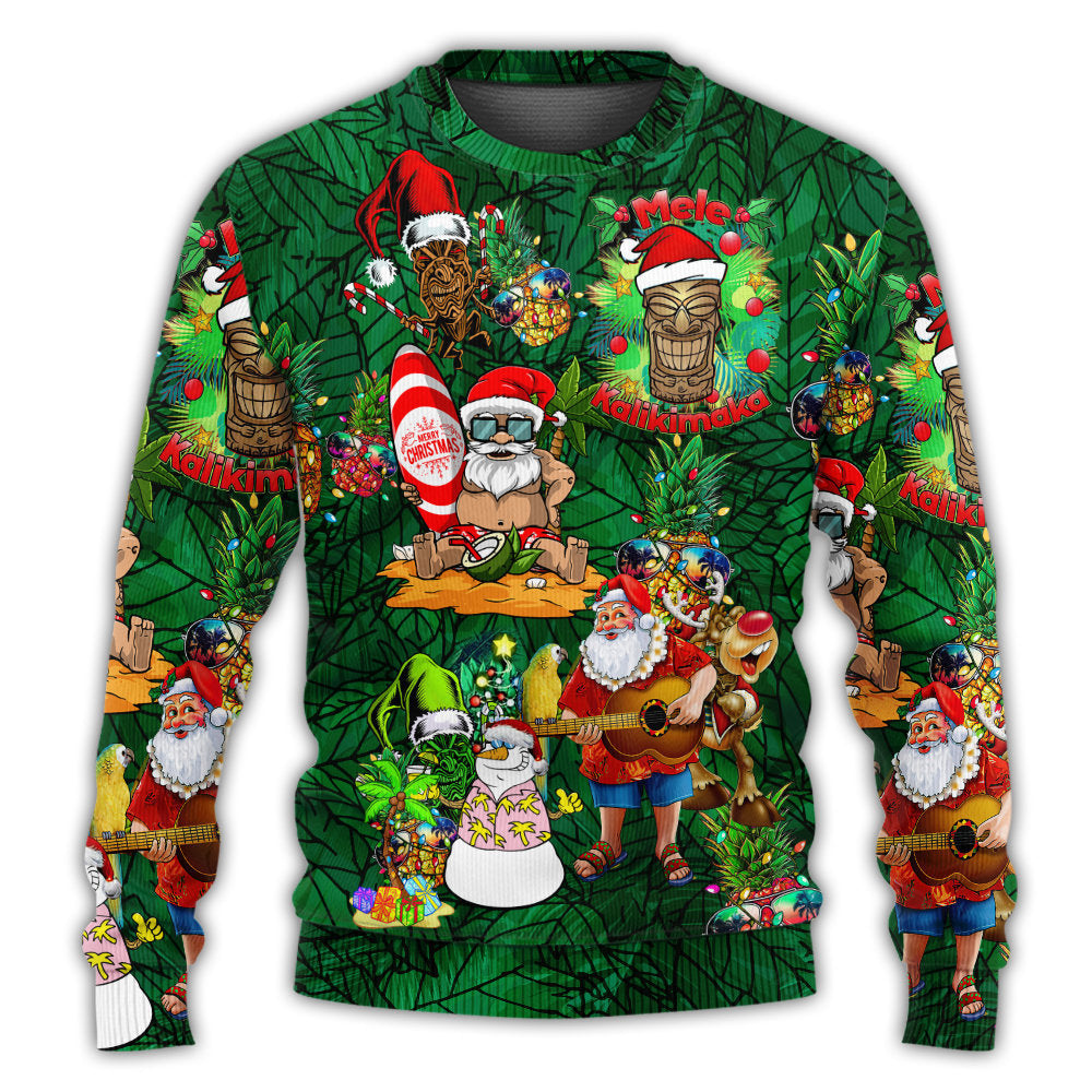 Tiki Christmas Funny Sweater For Winter Parties Seasonal Adventures And Relaxed Everyday Styling