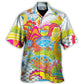 Hippie Talk Hawaiian Shirt Detailed Pattern View For Resort Wear