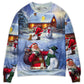 Christmas Santa Snowman Village Sweater For Seasonal Parties Cozy Gatherings And Thoughtful Holiday Gifts
