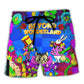 Colorful Music Festival Beach Shorts For Warm Weather Outings And Lightweight Summer Style