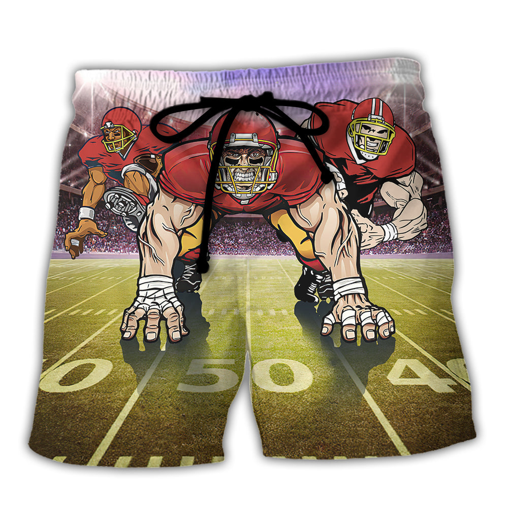 Americana Football Sky Beach Shorts For Coastal Adventures And Versatile Outdoor Wear