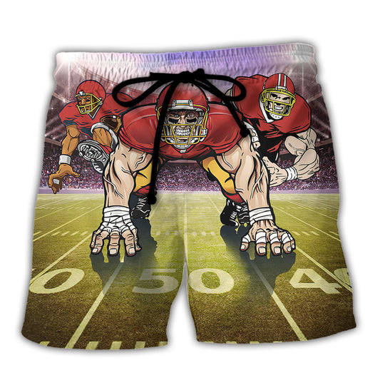 Americana Football Sky Beach Shorts For Coastal Adventures And Versatile Outdoor Wear