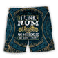 Rum And Motorcycles Lover Beach Shorts Design Detail For Resort And Beach Day Style