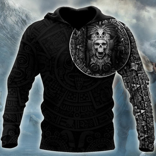 Mexican Aztec Warrior Hoodie For Traditional Artwork Lovers Travel And Relaxed Daily Outfits