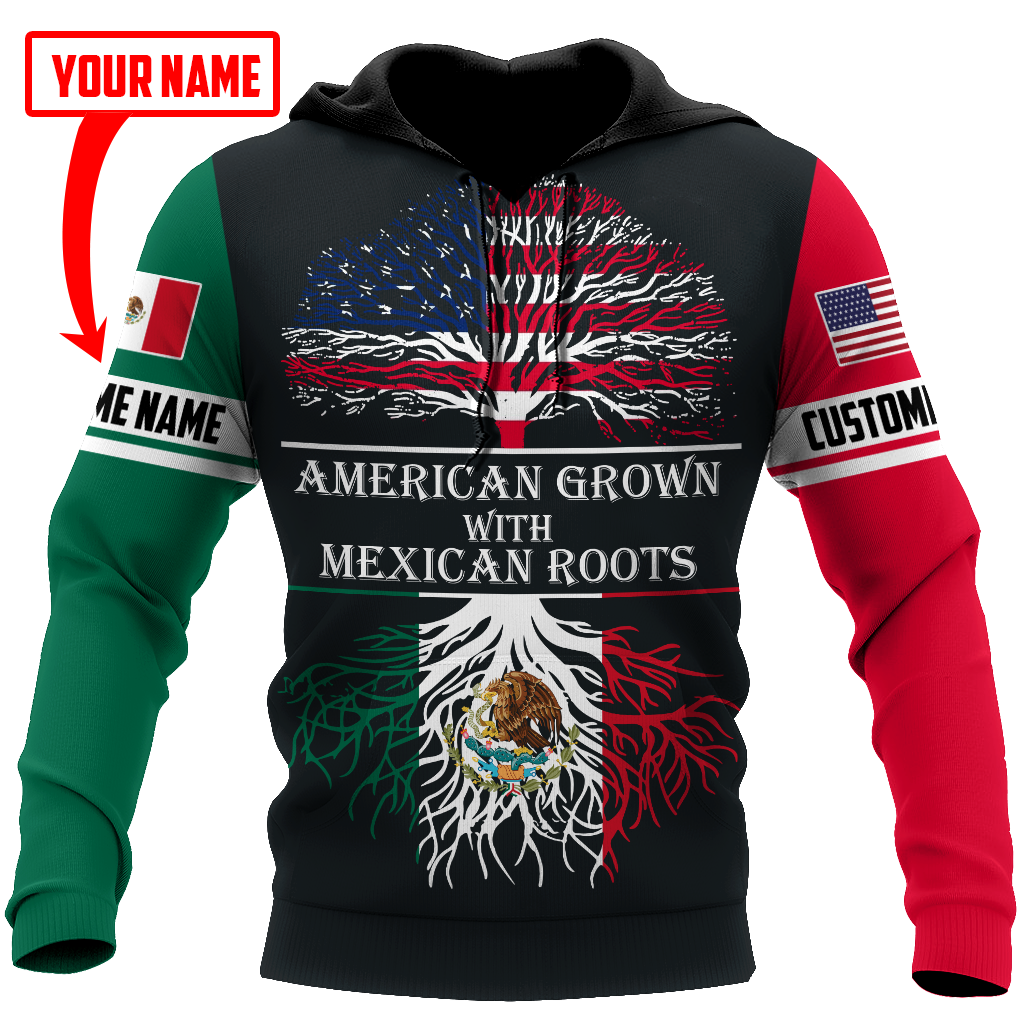 American Mexican Grown Roots Hoodie For Cultural Appreciation Events Casual Wear And Thoughtful Gifting