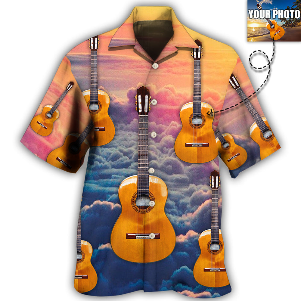 Guitar Various Custom Photo Hawaiian Shirt Artwork View For Weekend Travel And Beach Style