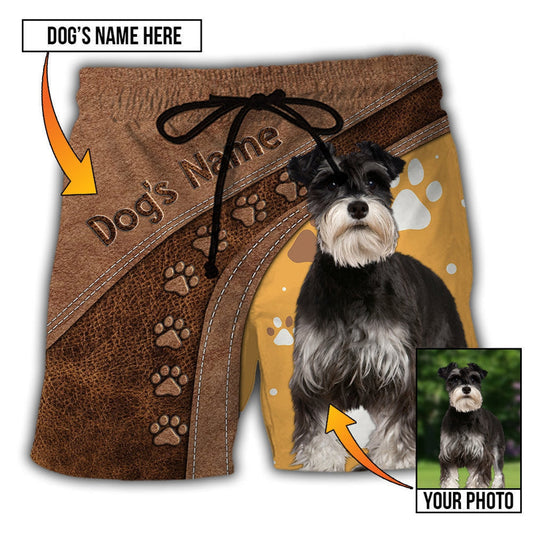 Dog Paw Classic Beach Shorts Pattern View For Relaxed Vacation Styling