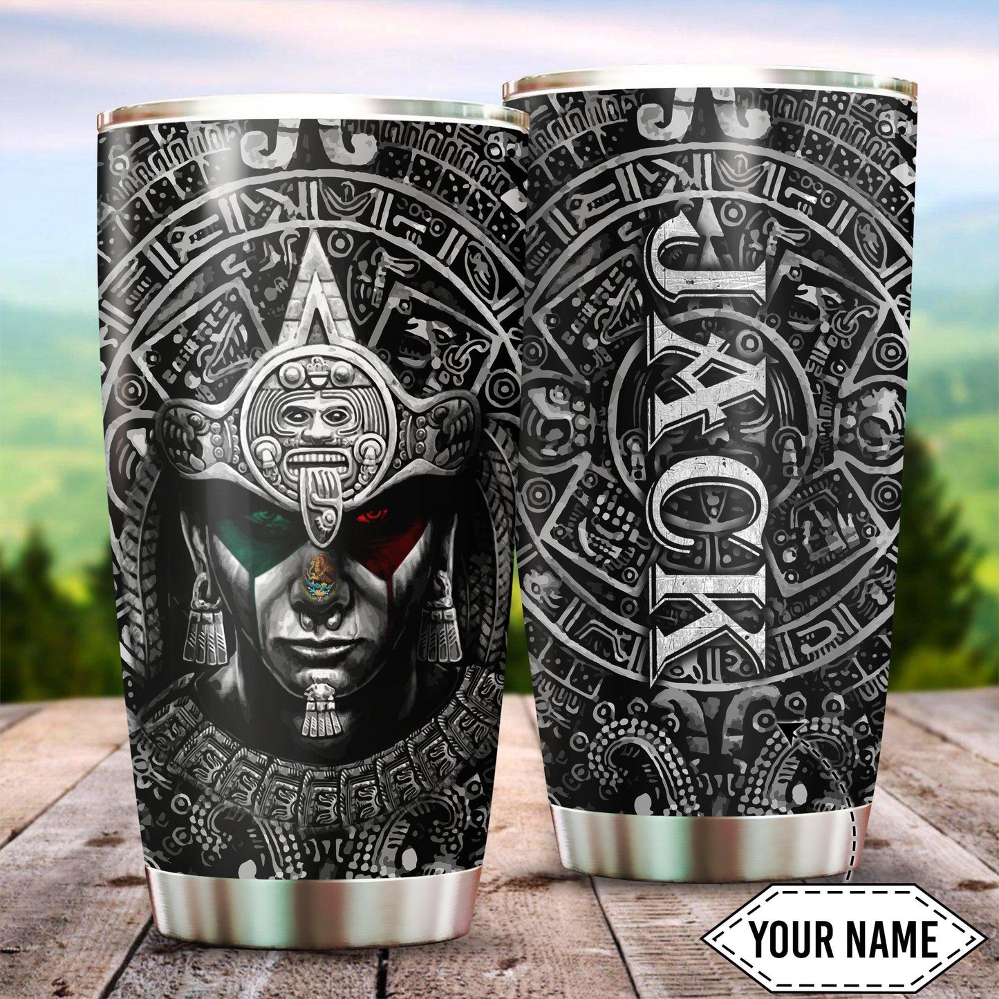 Aztec Mexico Personalized 20 Oz Tumbler For Coffee Travel And Daily Drinks