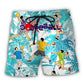 Dodgeball Tropical Beach Shorts Artwork Detail For Casual Warm Weather Outfits