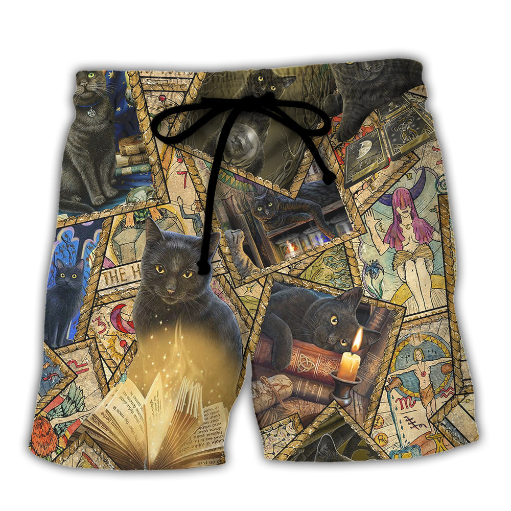 Books And Cats Magic Reading Love Beach Shorts For Warm Weather Trips And Everyday Use
