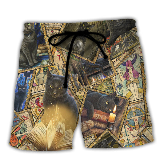 Books And Cats Magic Reading Love Beach Shorts For Warm Weather Trips And Everyday Use