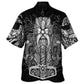 Norse Warrior Faith Thunder Hawaiian Shirt Artwork Detail For Tropical Trips And Casual Outings