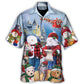 Snowman Christmas Family Hawaiian Shirt Pattern View For Relaxed Warm Weather Outfits