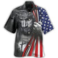 American Faith Freedom Inspirational Hawaiian Shirt For Summer Vacation, Beach Travel, And Casual Wear