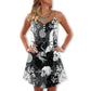 Dragon Fire Gothic Compass V-Neck Sleeveless Cami Dress For Summer Events And Comfortable Everyday Style