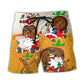 Christmas Santa Drunk Beer Playful Beach Shorts Design Detail For Resort And Beach Day Style