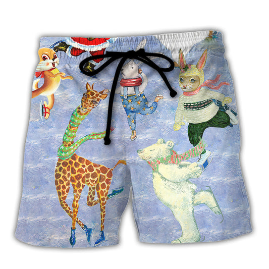 Christmas Holiday Ice Beach Shorts For Island Getaways And Laid Back Styling