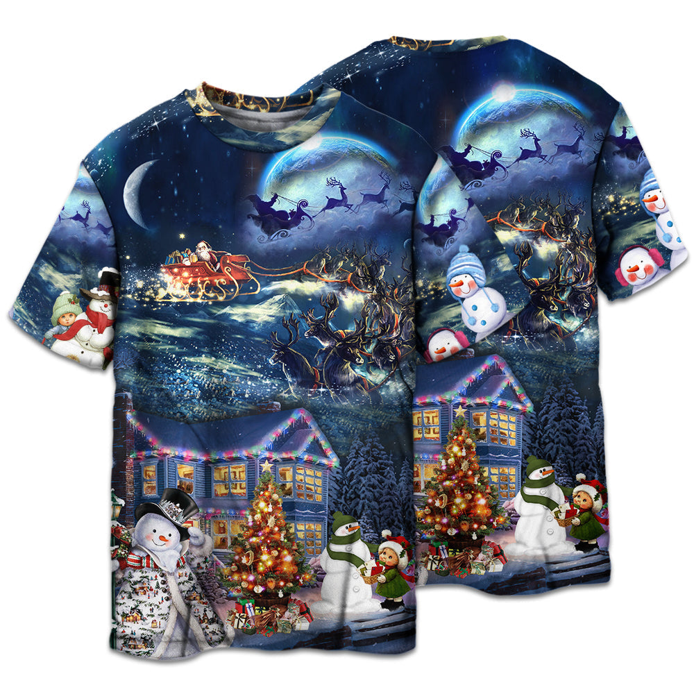 Santa Family Holiday Love Short Sleeve Pajamas Set For Christmas Sleepwear And Family Lounging