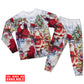 Santa Holiday Arrival Long Sleeve Pajamas Set For Christmas Sleepwear And Family Lounging