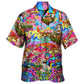 Psychedelic Hippie Mushroom Hallucinogenic Hawaiian Shirt Resort Outfit View For Island Holidays