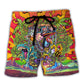 Tropical Island Disc Golf Tree Beach Shorts For Oceanfront Escapes And Laid Back Styling
