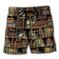 Vintage Book Cat Beach Shorts For Warm Weather Outings And Comfortable Daily Use
