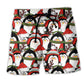 Cute Penguin Christmas Beach Shorts Pattern View For Warm Weather Holiday Outfits