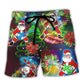 Christmas Guitar Music Santa Beach Shorts For Oceanfront Escapes And Thoughtful Gift Giving