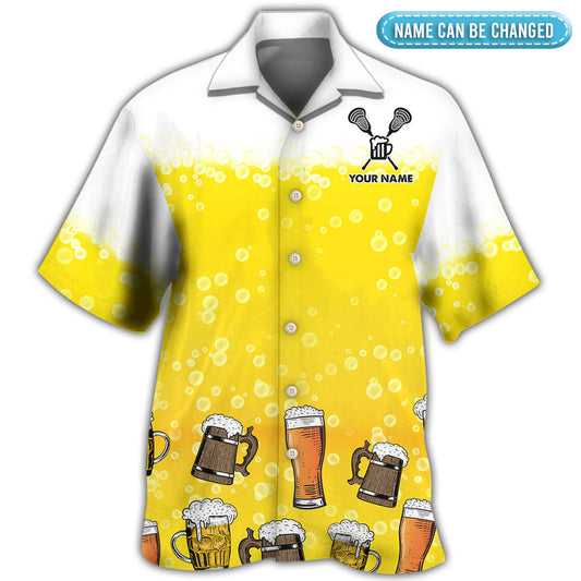 Beer Lacrosse Hawaiian Shirt Graphic Artwork Detail For Vacation Style