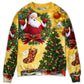 Christmas Tree Yellow Santa Claus Sweater For Seasonal Parties Cozy Gatherings And Thoughtful Holiday Gifts