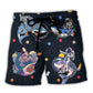 Galaxy Shark Astronaut Sky Beach Shorts For Warm Weather Outings And Comfortable Daily Use