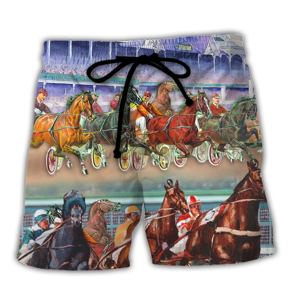 Harness Racing Racing Horse Beach Shorts For Beach Days And Travel Ready Comfort