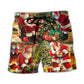 Christmas Santa Beach Shorts For Island Getaways And Easy Warm Weather Wear