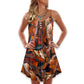 Violin Instrument Lover Quote V-Neck Sleeveless Cami Dress For Music Lovers Travel And Expressive Summer Fashion