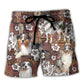 Australian Shepherd Vintage Tropical Beach Shorts For Island Getaways And Comfort