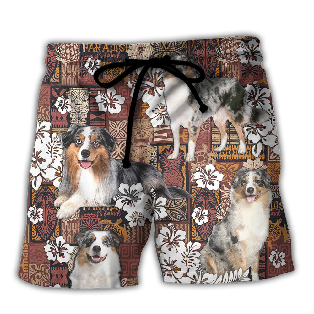 Vintage Tropical Dog Beach Shorts For Warm Weather Outings And Everyday Comfort